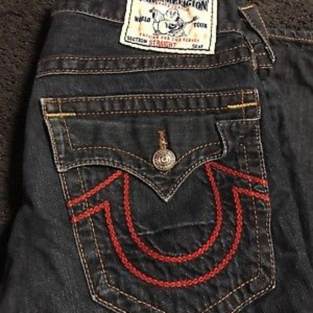 Authentic True Religion Jeans Sz 31 Straight Red S